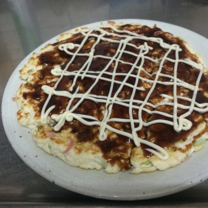 低カロリー高タンパク 豆腐と卵白のお好み焼き